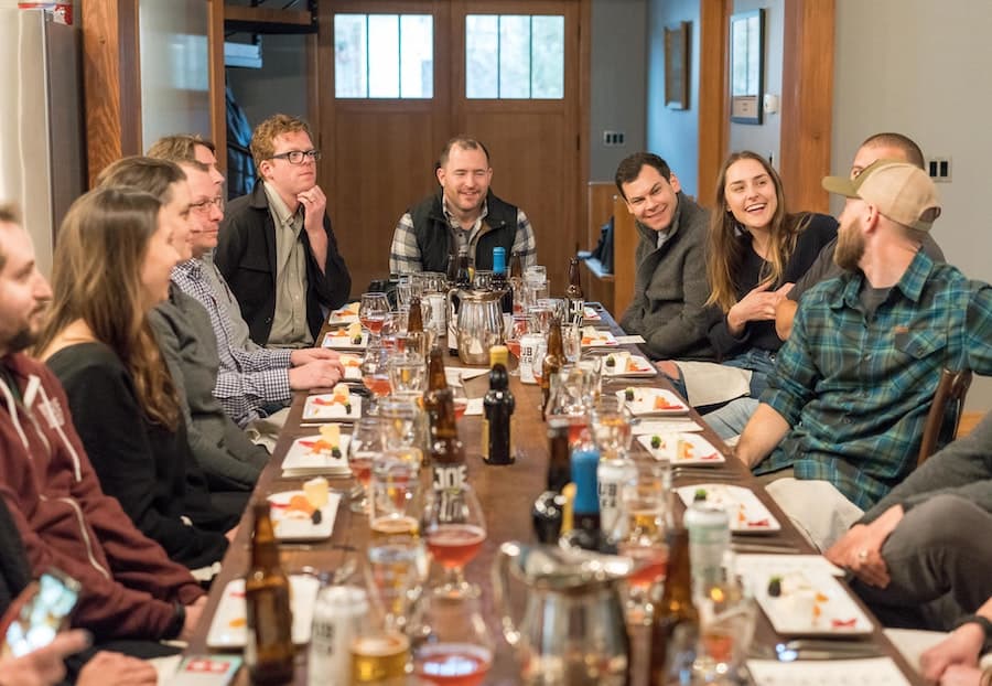 Team dinner celebration